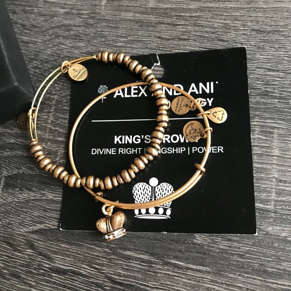 Alex and Ani King's Crown and Energy Bracelet Duet